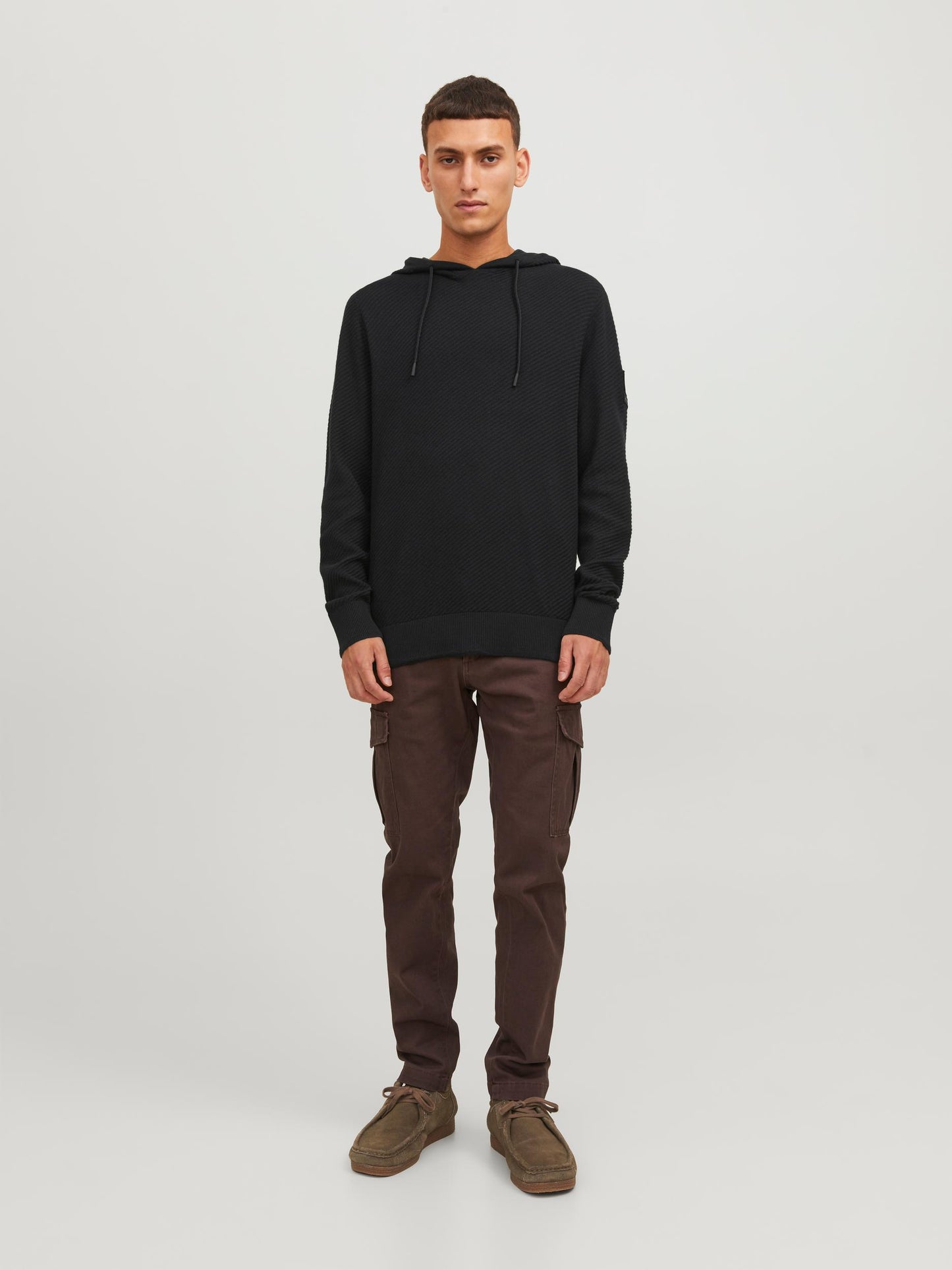 Sudadera negra con capucha- JCOCLASSIC