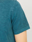 Camiseta cuello pico con botones azul - JJESPLIT