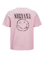 Camiseta manga corta estampada rosa - JCONIRVANA