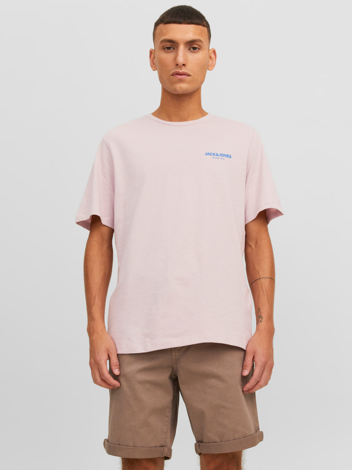 Camiseta de manga corta de algodón JCOSNORKLE - Rosa palo