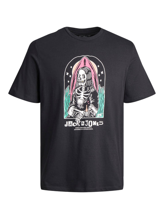 Camiseta de manga corta- JORAFTERLIFE Negro