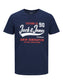 Camiseta de manga corta- JJELOGO Azul oscuro
