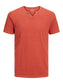 Camiseta de manga corta de algodón JJESPLIT - Naranja