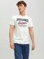 Camiseta de manga corta- JJELOGO Blanco