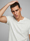 Camiseta blanca básica cuello con botones - SPLIT