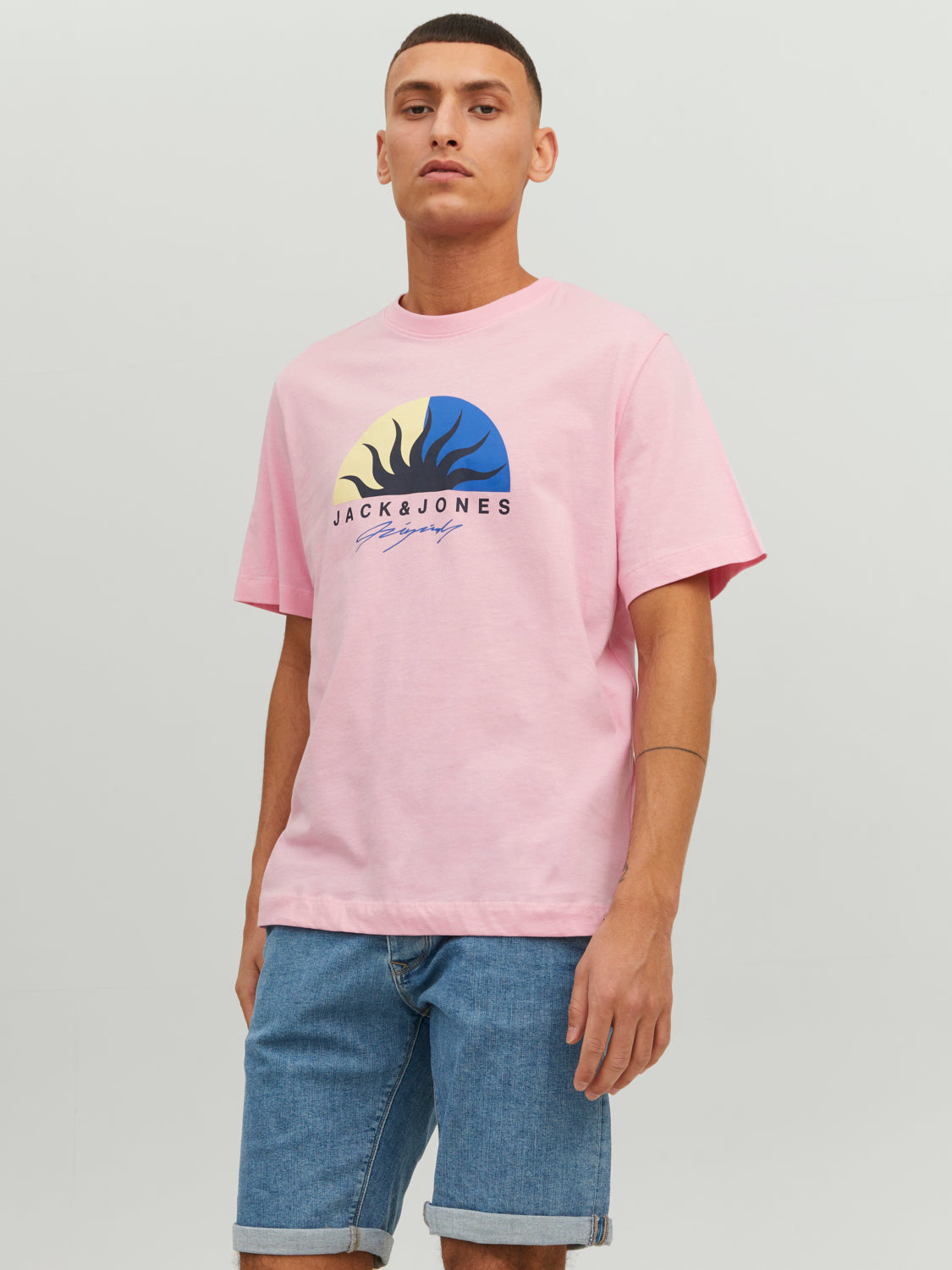 Camiseta de manga corta de algodón JORTULUM - Rosa