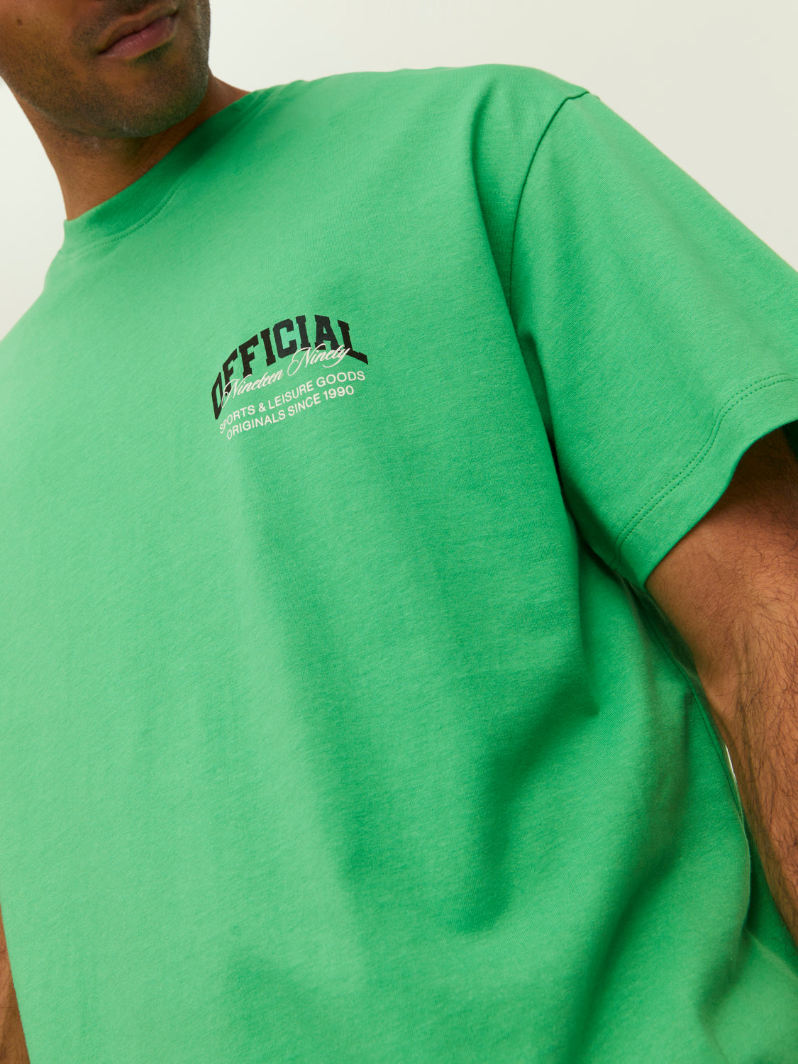 Camiseta de manga corta con estampado trasero verde - JORBRINK STUDIO BACK TEE SS CREW NECK