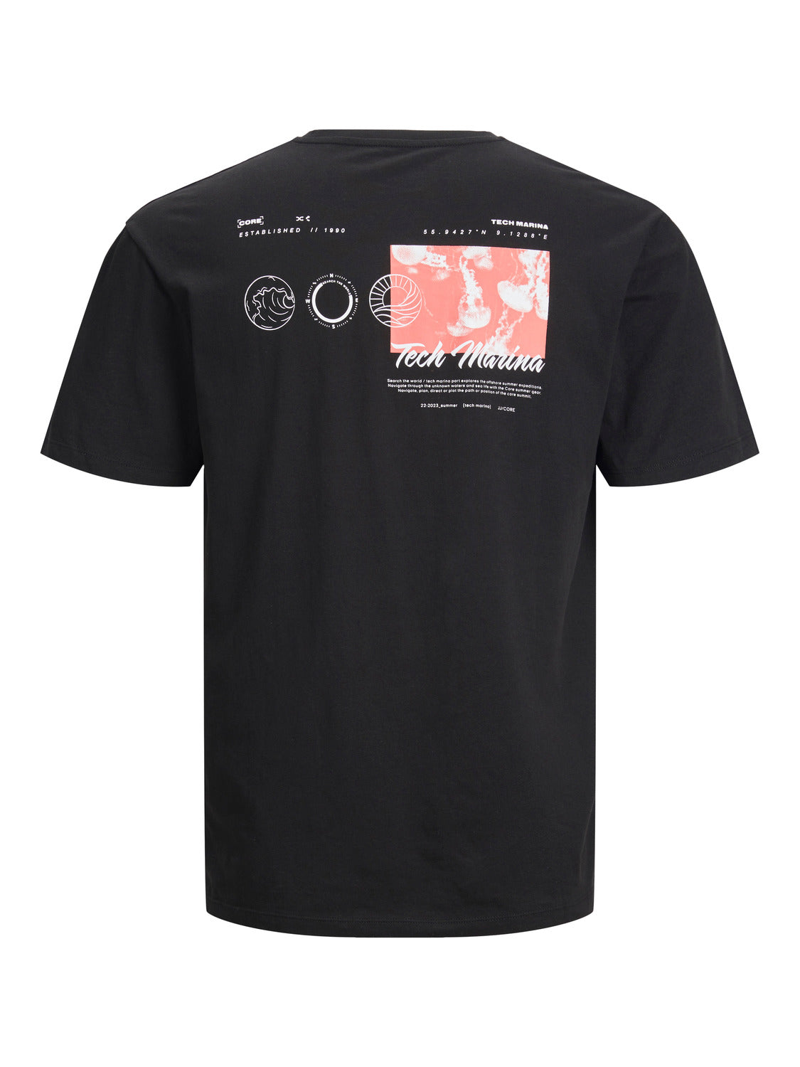 Camiseta de manga corta JCOWATERS - Negro