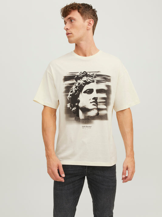 Camiseta de manga corta- JORSTATUE Blanco