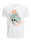 Camiseta de manga corta JJTIDAL - Blanco