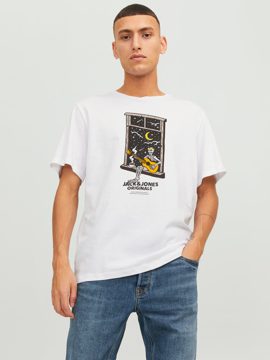 Camiseta de manga corta- JORAFTERLIFE Blanco