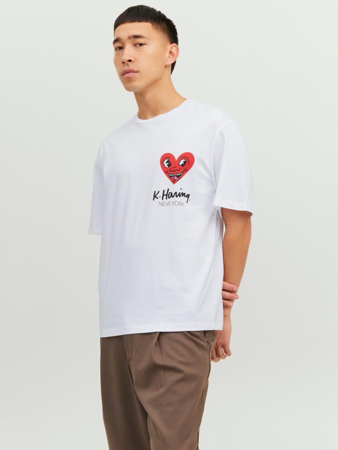 Camiseta de manga corta JORKEITHHARING - Blanco