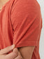 Camiseta de manga corta de algodón JJESPLIT - Naranja