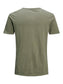 Camiseta verde básica cuello pico con botones - Split
