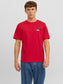 Camiseta de manga corta básica con logo- JJECORP Rojo