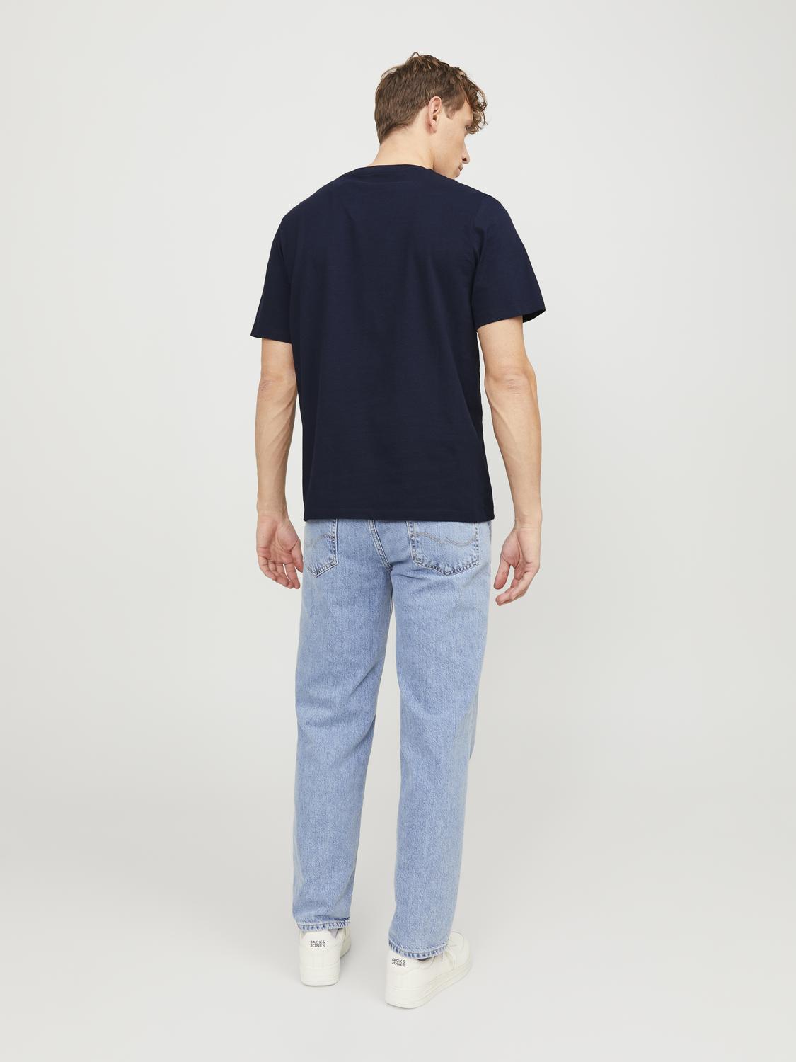 Camiseta manga corta con logo azul - JJZURI
