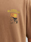 Camiseta marrón estampado espalda-JORSOCIETY