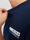 Camiseta manga corta azul con logo - JJECORP