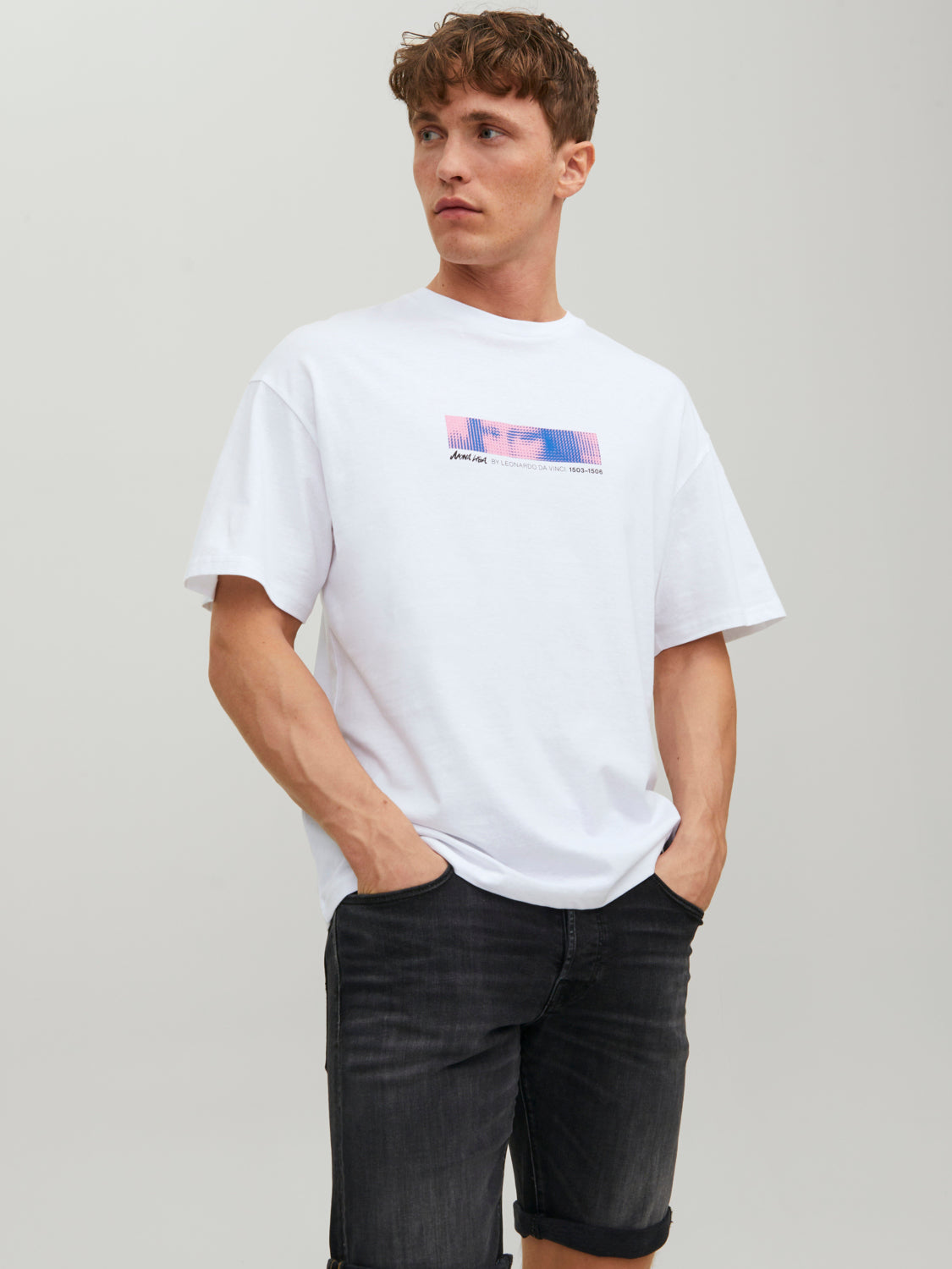 Camiseta de manga corta con estampado trasero blanca - JORMASTERPIECE TEE SS CREW NECK TG