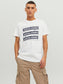 Camiseta de manga corta de algodón JCOSPIRIT - Blanco