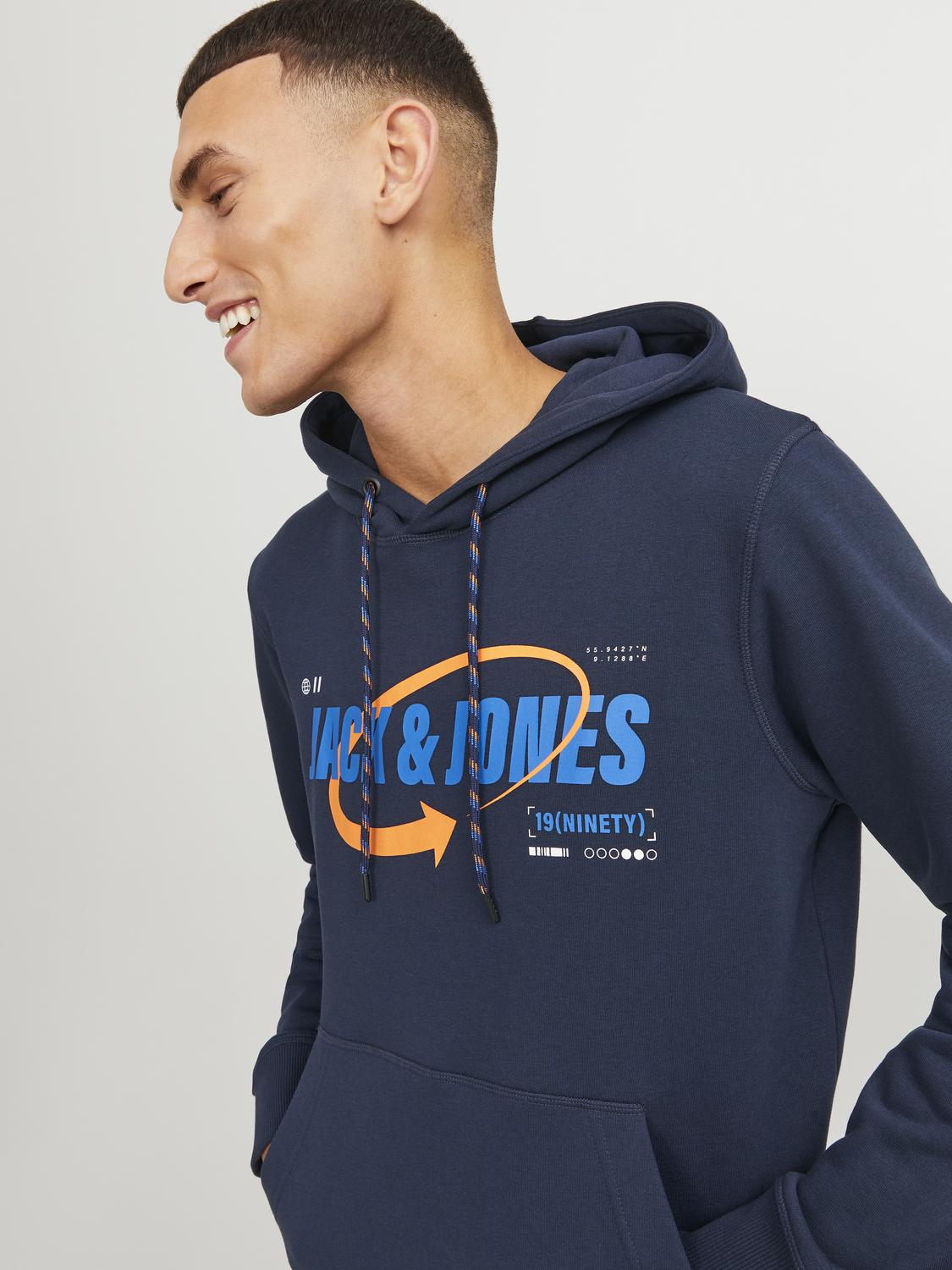 Sudadera con logo azul marino - JCOBLACK