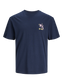 Camiseta manga corta estampada azul marino - JORMAKI