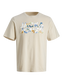 Camiseta manga corta con logo beige - JJEJEFF