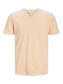 Camiseta cuello pico con botones rosa -  JJESPLIT