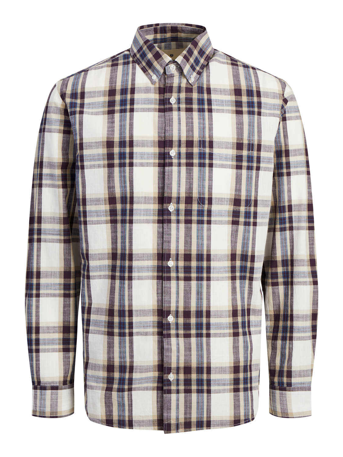 Camisa de cuadros marrón-JPRBLUBROOK