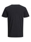 Camiseta negra básica cuello pico con botones - SPLIT