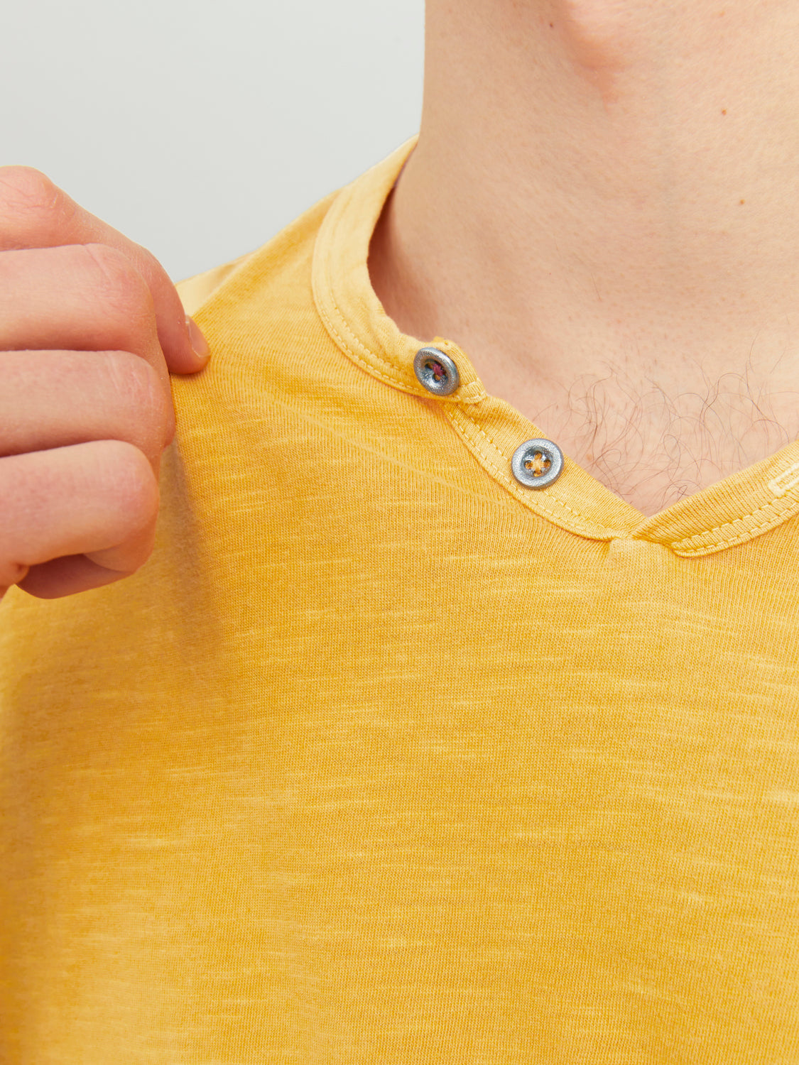 Camiseta amarilla de manga corta de algodón - JJESPLIT