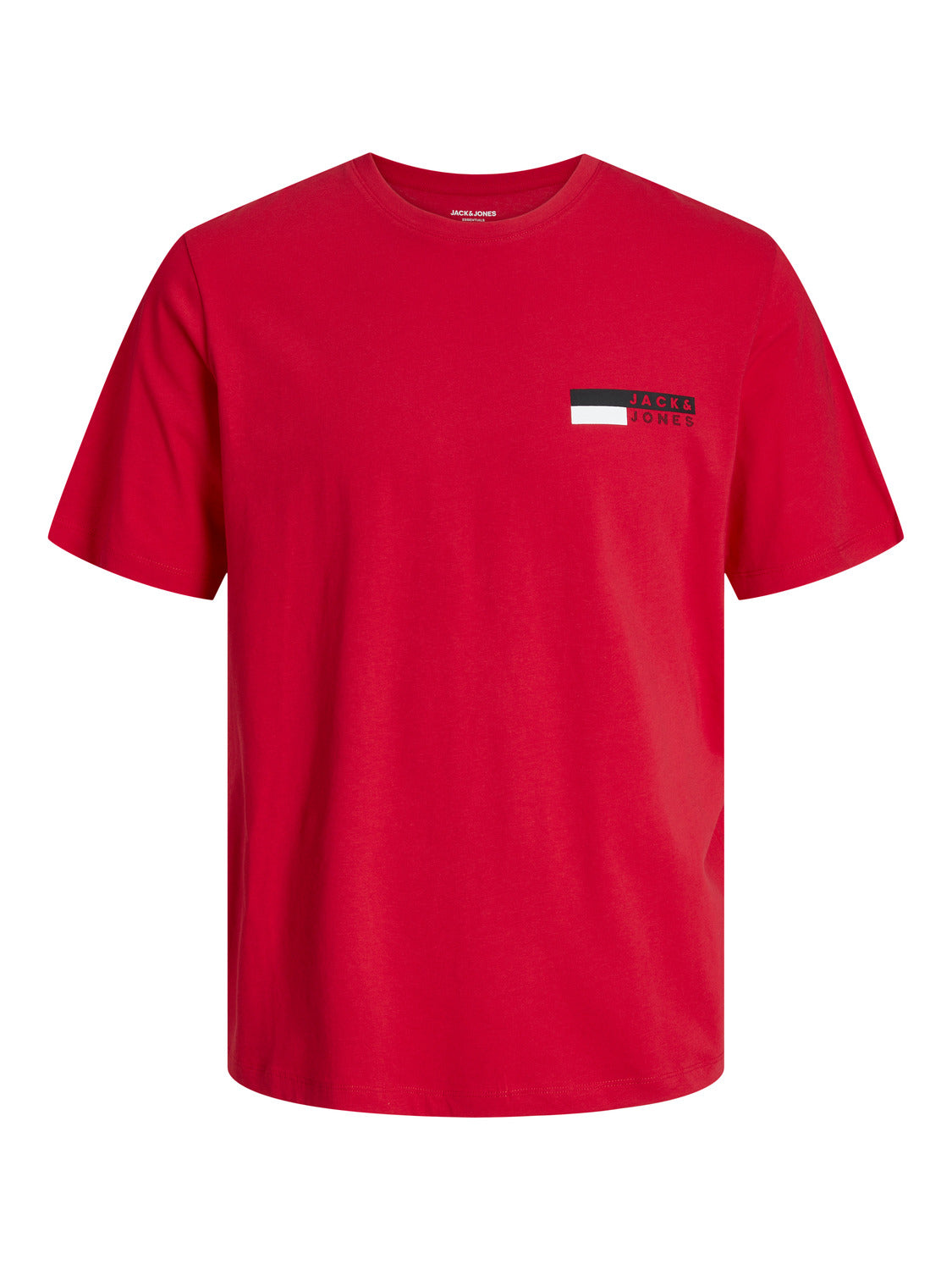 Camiseta de manga corta básica con logo- JJECORP Rojo