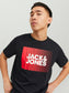 Camiseta de manga corta con logo- JJECORP Negro
