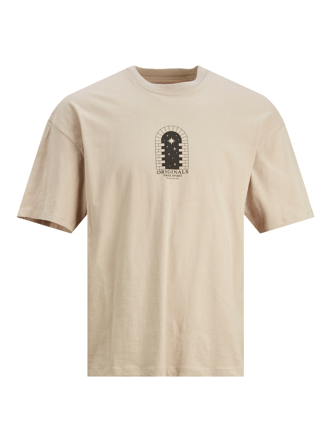 Camiseta estampado espalda beige- JORDESTINY