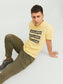 Camiseta de manga corta de algodón JCOSPIRIT - Amarillo
