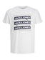 Camiseta de manga corta de algodón JCOSPIRIT - Blanco