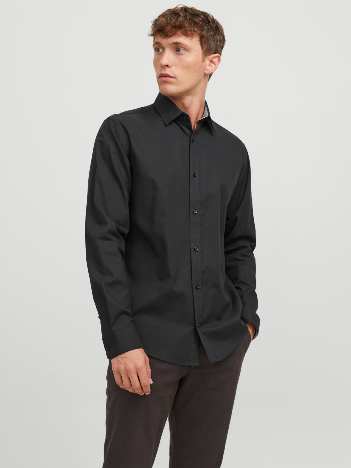 Camisa de manga larga- JPRBLABELFAST Negro