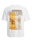 Camiseta de manga corta con estampado trasero blanca - JORBRINK STUDIO BACK TEE SS CREW NECK