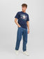 Camiseta de manga corta- JORAFTERLIFE Azul marino