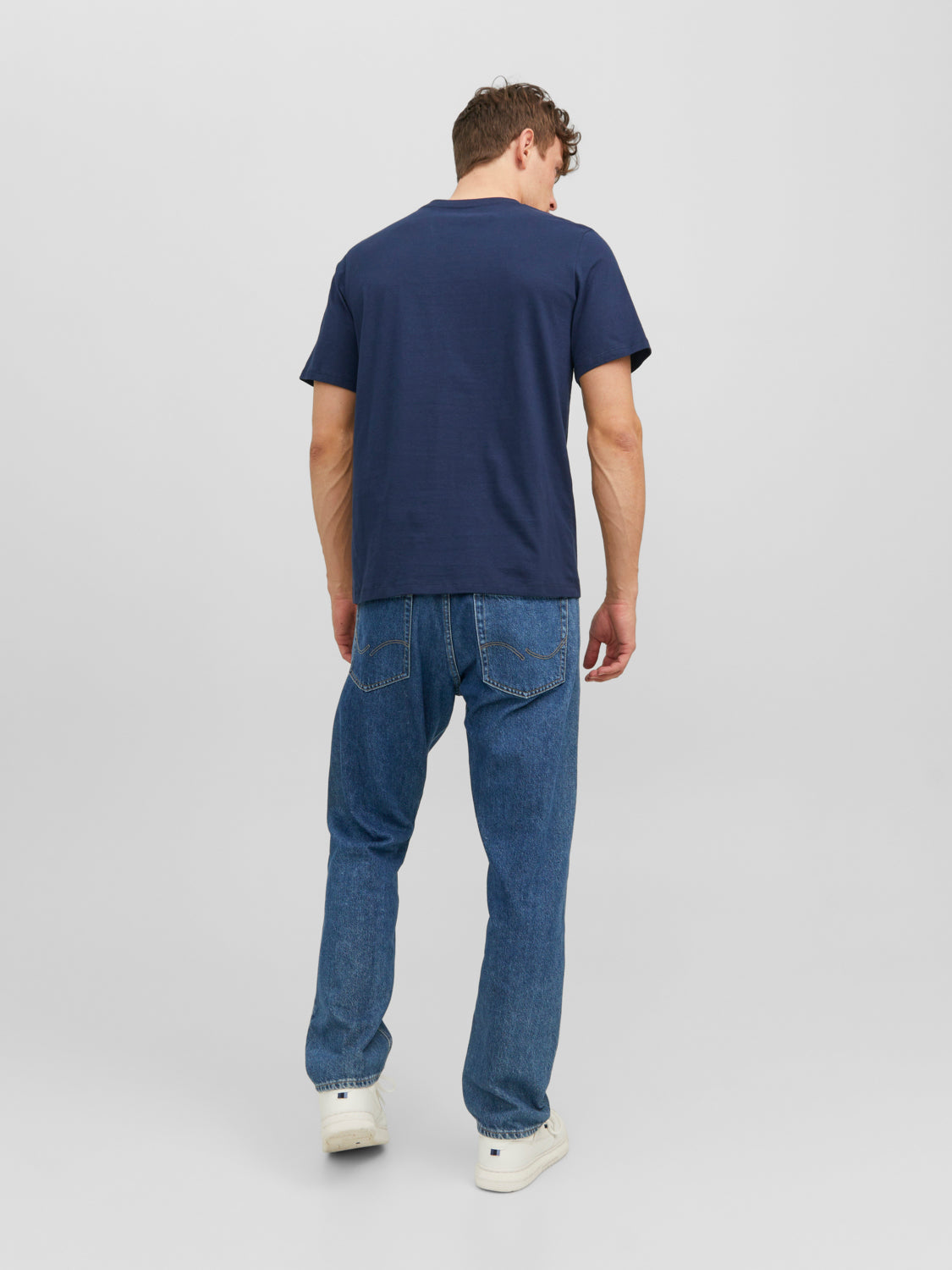 Camiseta de manga corta- JORAFTERLIFE Azul marino