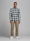 Camisa de manga larga de cuadros blanca - JJEGINGHAM