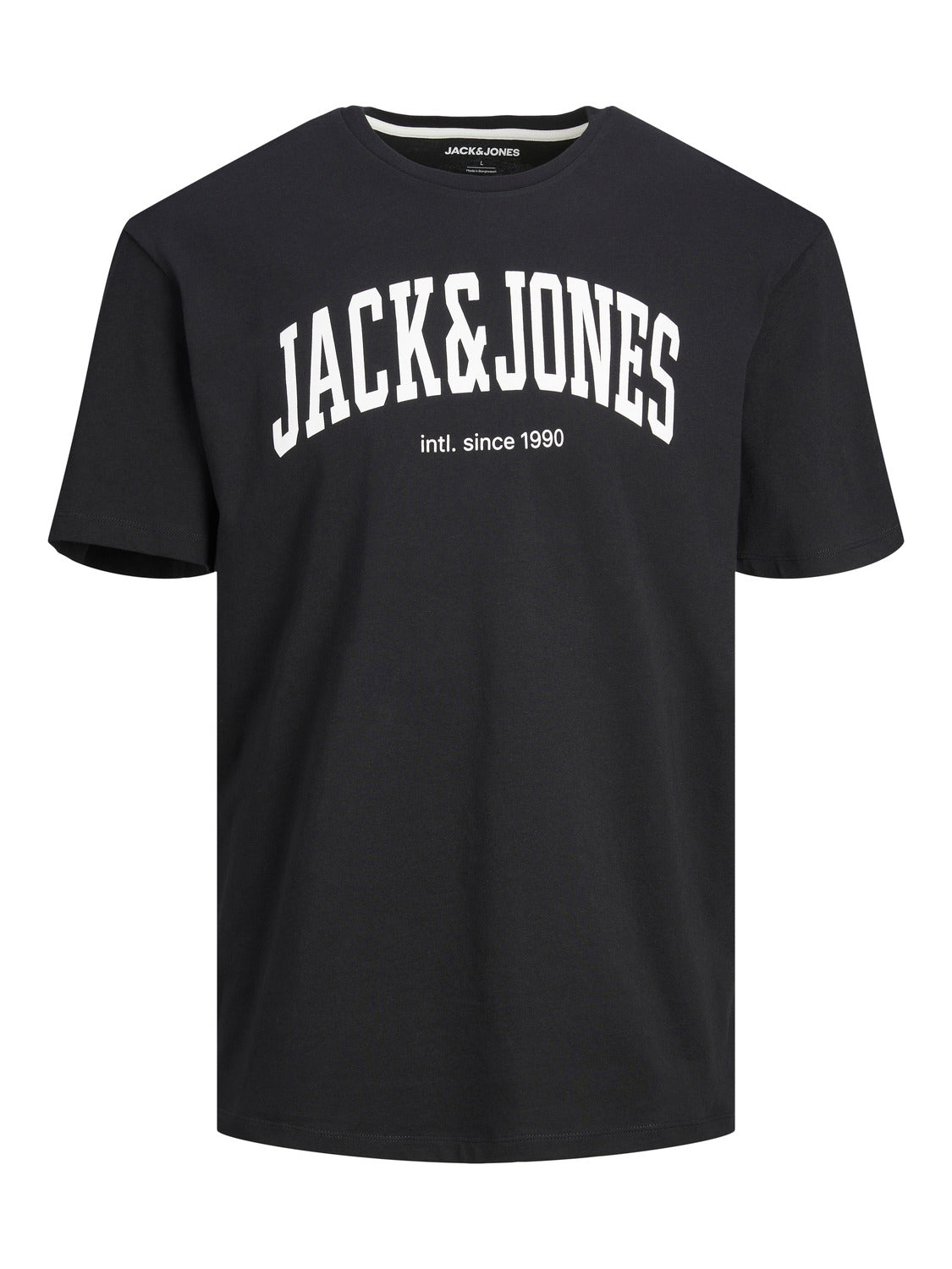 Camiseta de manga corta con logo JJEJOSH - Negro
