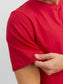 Camiseta de manga corta básica con logo- JJECORP Rojo