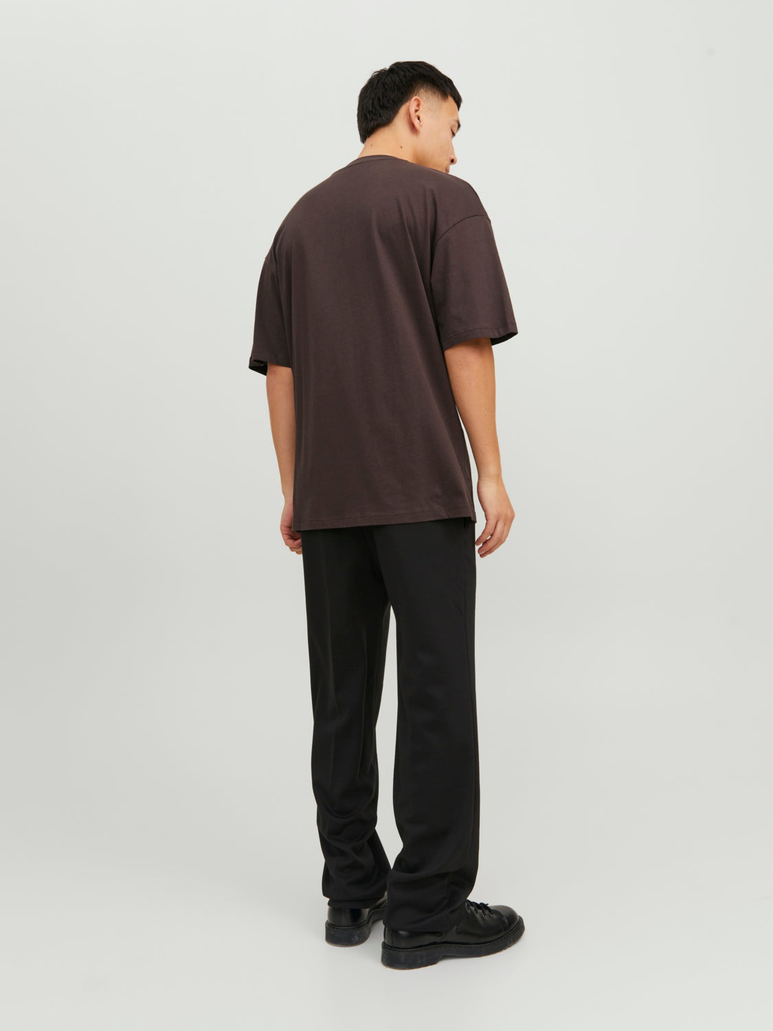 Camiseta de manga corta de algodoón JJETIMO - Marrón