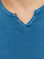 Camiseta de manga corta de algodón JJESPLIT - Azul