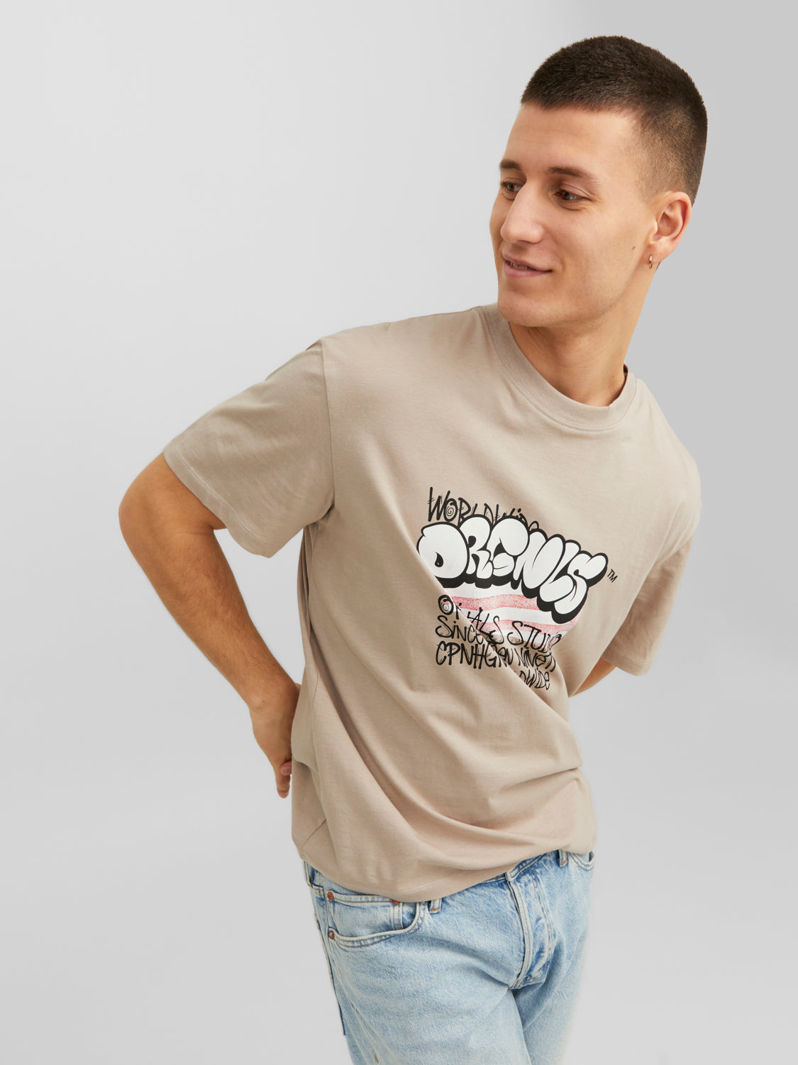 Camiseta de manga corta- JORTHROWS Estampada