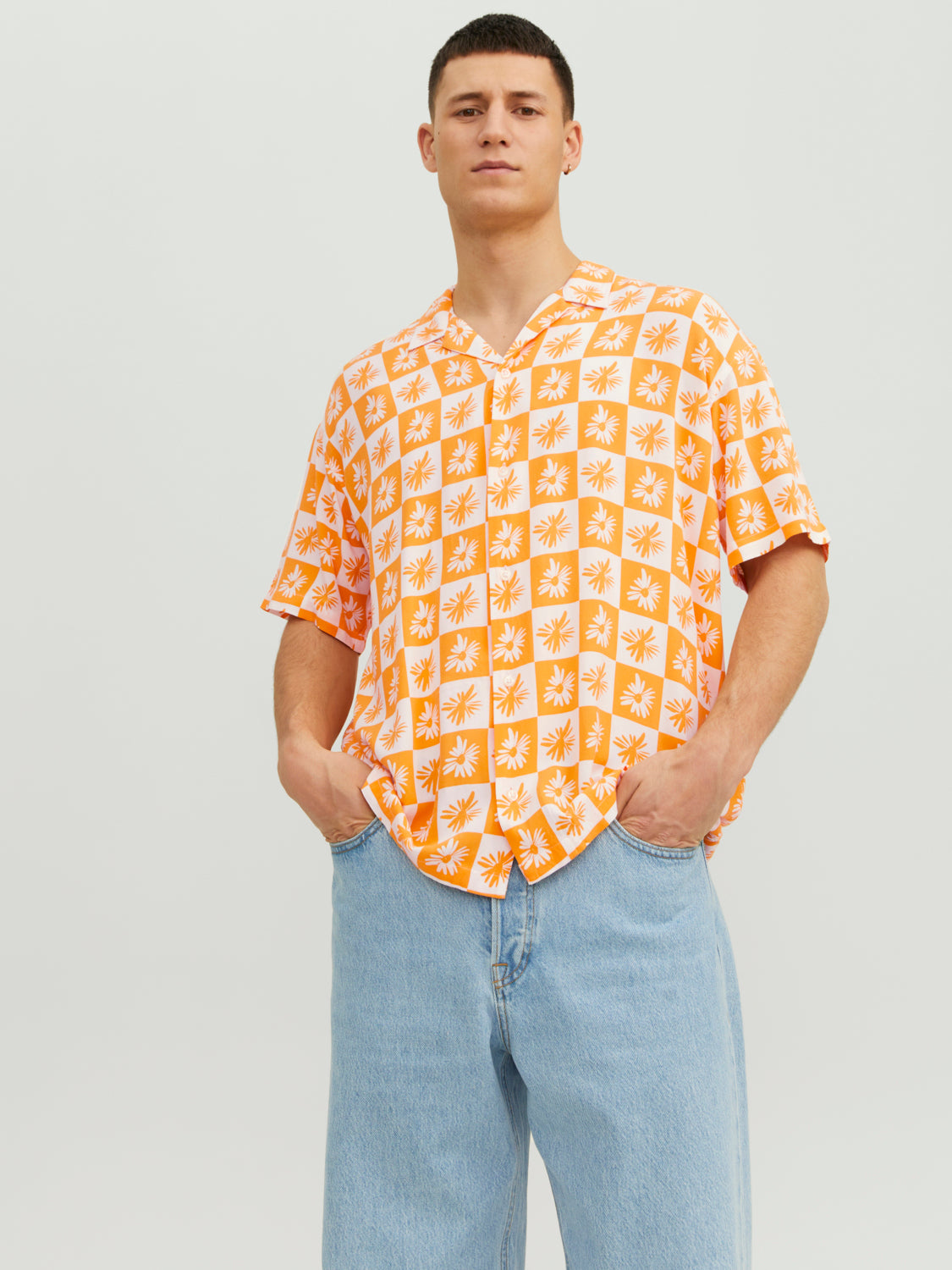 Camisa de manga corta estampada JORGALLERY - Naranja
