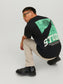 Camiseta de manga corta con estampado trasero negra - JORBRINK STUDIO BACK TEE SS CREW NECK