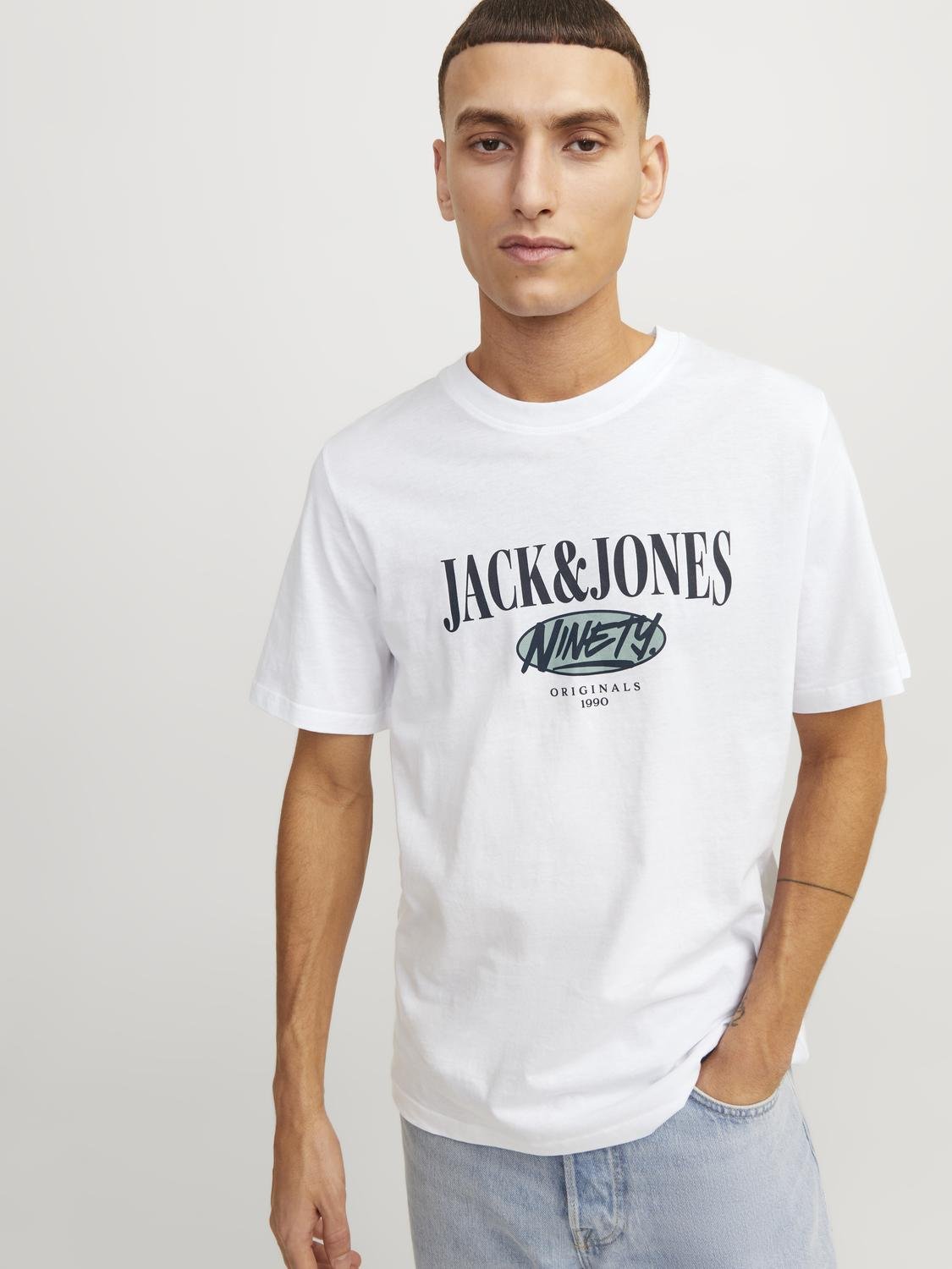 Camiseta con logo blanca - JORCOBIN
