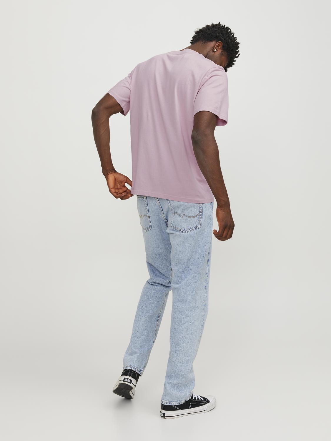 Camiseta manga corta con estampado rosa  - JORHEAVENS